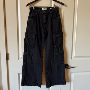 Women’s Black Cargo Pants Cotton On Wide Leg Jean